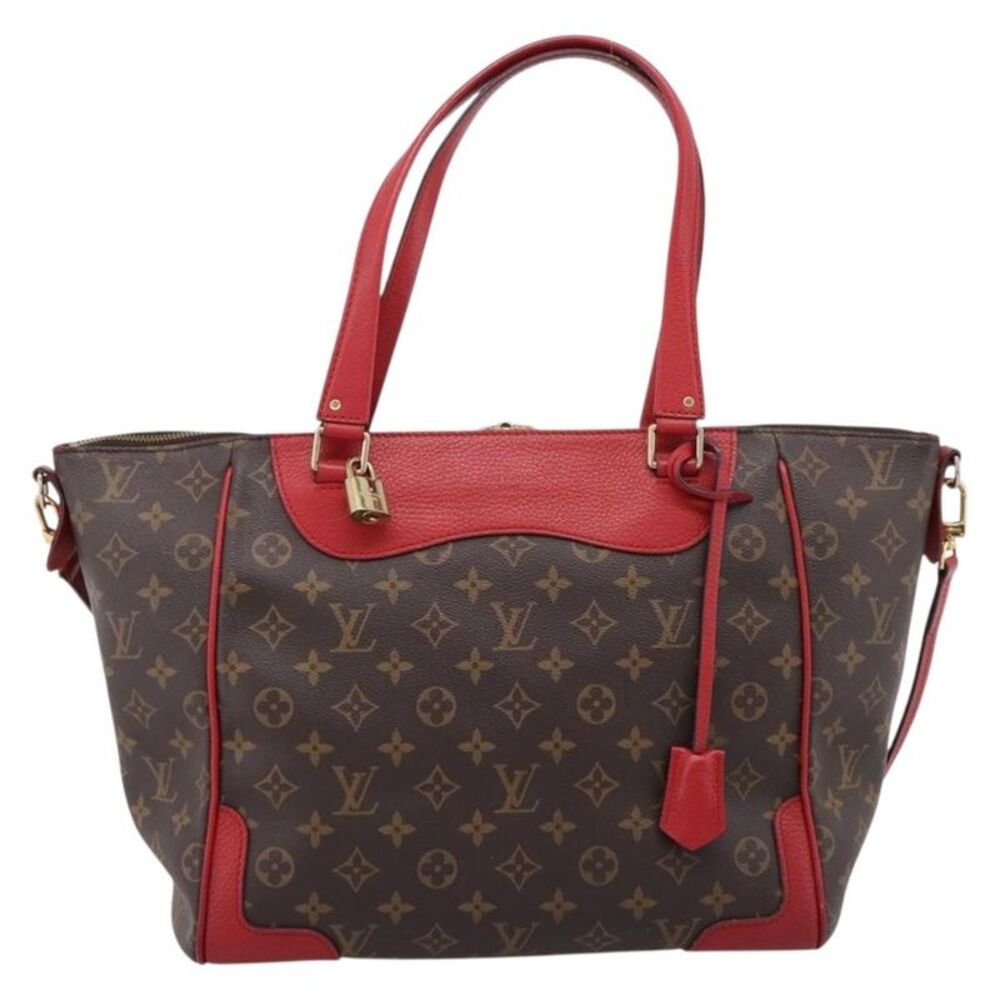 Louis Vuitton Estrela Nm Monogram Canvas With Leather Brown Canvas Handbag